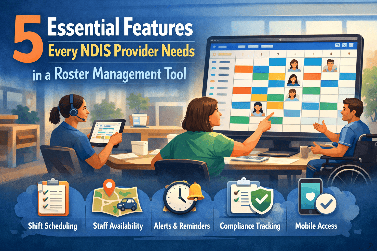 5 Essential Features Every NDIS Provider Needs in a Roster Management Tool
